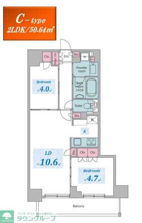 クロスレジデンス六義園の物件間取画像